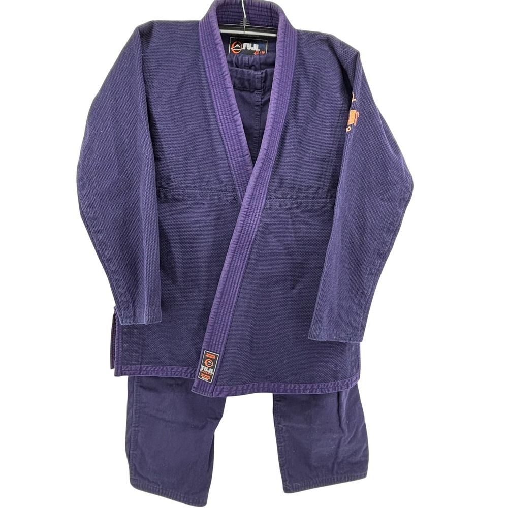 Fuji Kimono BJJ Gi Purple Mens A2L Brazilian Jiu Jitsu Uniform Set Pearl Weave